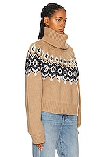 KHAITE Amaris Sweater in Camel Muti, view 2, click to view large image.