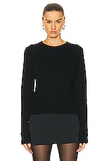 KHAITE Diletta Sweater in Black, view 1, click to view large image.