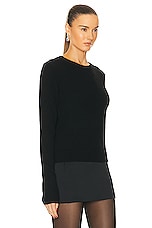 KHAITE Diletta Sweater in Black, view 2, click to view large image.
