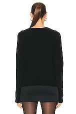 KHAITE Diletta Sweater in Black, view 3, click to view large image.