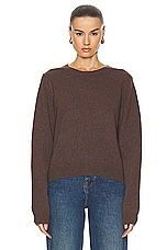 KHAITE Diletta Sweater in Umber, view 1, click to view large image.