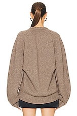 KHAITE Emili Cardigan in Barley, view 3, click to view large image.