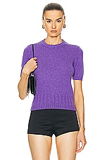 KHAITE Luphia Sweater in Violet, view 1, click to view large image.