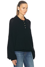 KHAITE Rene Sweater in Black, view 2, click to view large image.