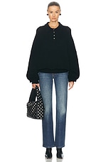 KHAITE Rene Sweater in Black, view 4, click to view large image.