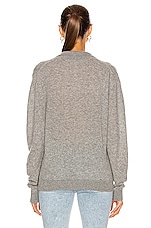 KHAITE Jo Pullover in Warm Grey, view 3, click to view large image.