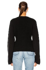 KHAITE Scarlett Cardigan in Black, view 4, click to view large image.