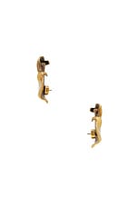 KHAITE Amato Earrings in Gold, view 3, click to view large image.