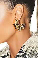 KHAITE Julius Loop Medium Earrings in Gold, view 2, click to view large image.