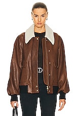 KHAITE Shellar Jacket in Classic Brown, view 1, click to view large image.