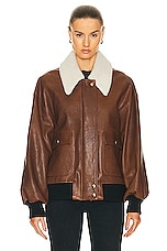 KHAITE Shellar Jacket in Classic Brown, view 2, click to view large image.