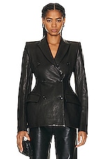 KHAITE Martu Jacket in Black, view 1, click to view large image.