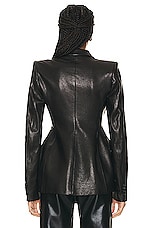 KHAITE Martu Jacket in Black, view 3, click to view large image.