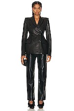 KHAITE Martu Jacket in Black, view 4, click to view large image.