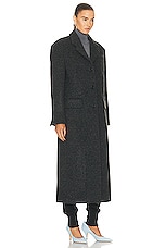 KHAITE Bontin Coat in Grey Melange, view 3, click to view large image.