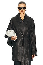 KHAITE Micky Coat in Black, view 1, click to view large image.