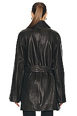 KHAITE Micky Coat in Black, view 3, click to view large image.