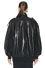 KHAITE Farris Jacket in Black, view 3, click to view large image.