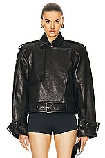 KHAITE Hammond Jacket in Black, view 1, click to view large image.