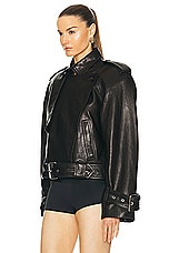 KHAITE Hammond Jacket in Black, view 3, click to view large image.