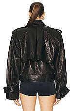 KHAITE Hammond Jacket in Black, view 4, click to view large image.