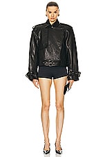 KHAITE Hammond Jacket in Black, view 5, click to view large image.