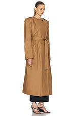 KHAITE Minnler Coat in Khaki, view 3, click to view large image.