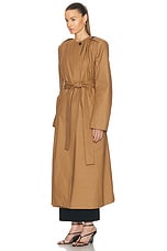 KHAITE Minnler Coat in Khaki, view 4, click to view large image.