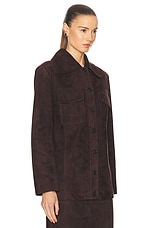 KHAITE Iana Jacket in Dark Brown, view 2, click to view large image.