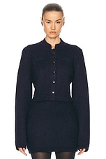 KHAITE Ello Jacket in Navy, view 1, click to view large image.