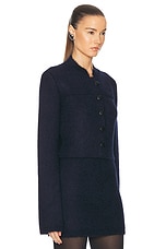 KHAITE Ello Jacket in Navy, view 2, click to view large image.