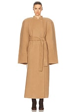 KHAITE Rothen Coat in Camel, view 1, click to view large image.