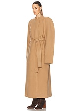 KHAITE Rothen Coat in Camel, view 3, click to view large image.