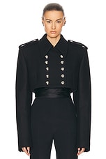 KHAITE Leara Jacket in Black, view 1, click to view large image.