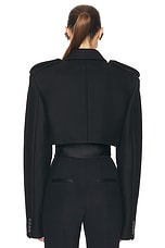 KHAITE Leara Jacket in Black, view 3, click to view large image.