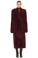 KHAITE Lolo Coat in Oxblood, view 5, click to view large image.