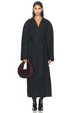 KHAITE Roth Coat in Black, view 1, click to view large image.