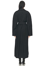 KHAITE Roth Coat in Black, view 3, click to view large image.