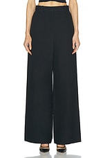 KHAITE Bacall Pant in Black, view 1, click to view large image.
