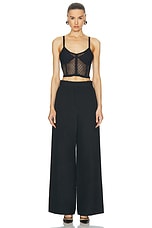 KHAITE Bacall Pant in Black, view 4, click to view large image.