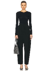 KHAITE Ashford Pant in Black, view 4, click to view large image.