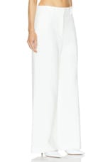 KHAITE Bacall Pant in Chalk, view 2, click to view large image.