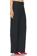 KHAITE Caiton Pant in Black, view 2, click to view large image.