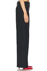 KHAITE Caiton Pant in Black, view 3, click to view large image.