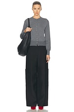 KHAITE Caiton Pant in Black, view 5, click to view large image.