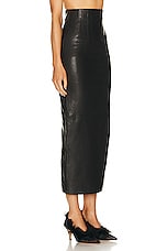 KHAITE Loxley Skirt in Black, view 2, click to view large image.