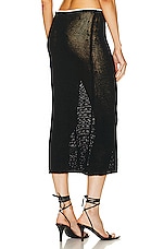 KHAITE Serafina Skirt in Black, view 3, click to view large image.