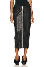 KHAITE Pepita Skirt in Black, view 1, click to view large image.