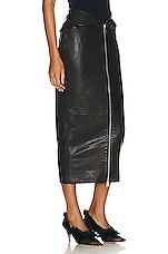 KHAITE Pepita Skirt in Black, view 2, click to view large image.