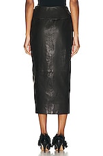 KHAITE Pepita Skirt in Black, view 3, click to view large image.